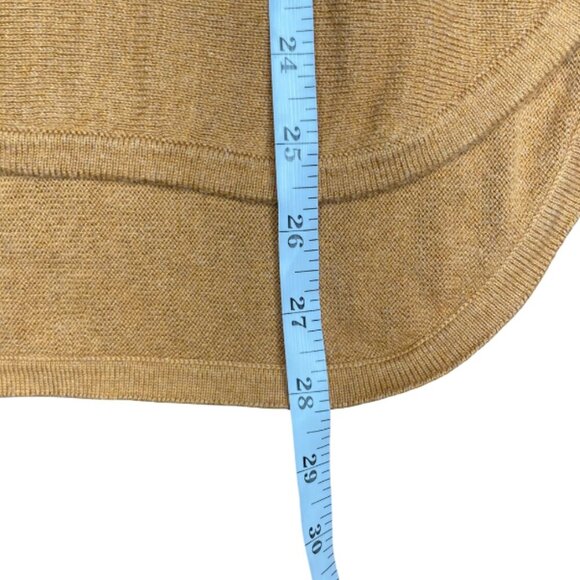 Cynthia Rowley Cotton Active Copper Cowl Neck Waffle Knit Sweater Top - Picture 5 of 8